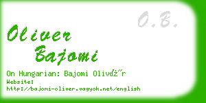 oliver bajomi business card